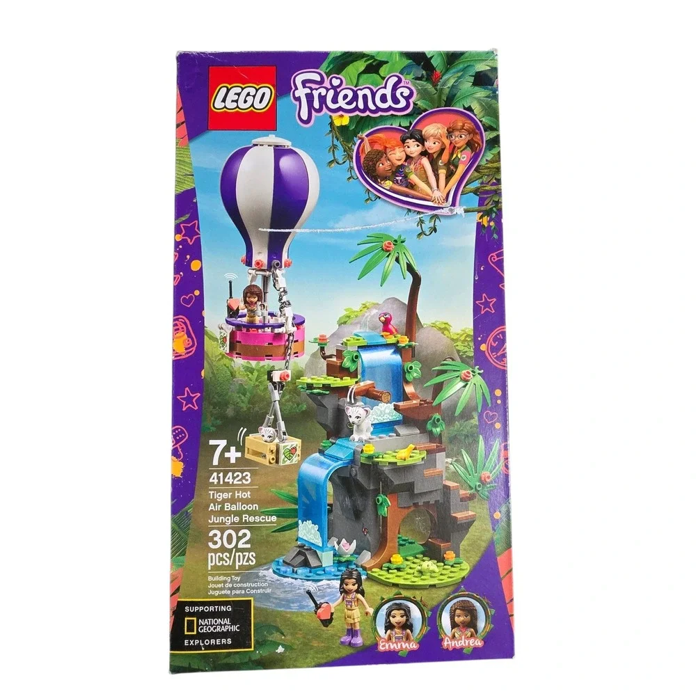 LEGO Friends Tiger Hot Air Balloon Jungle Rescue 41423 Building Set‎ 302pc